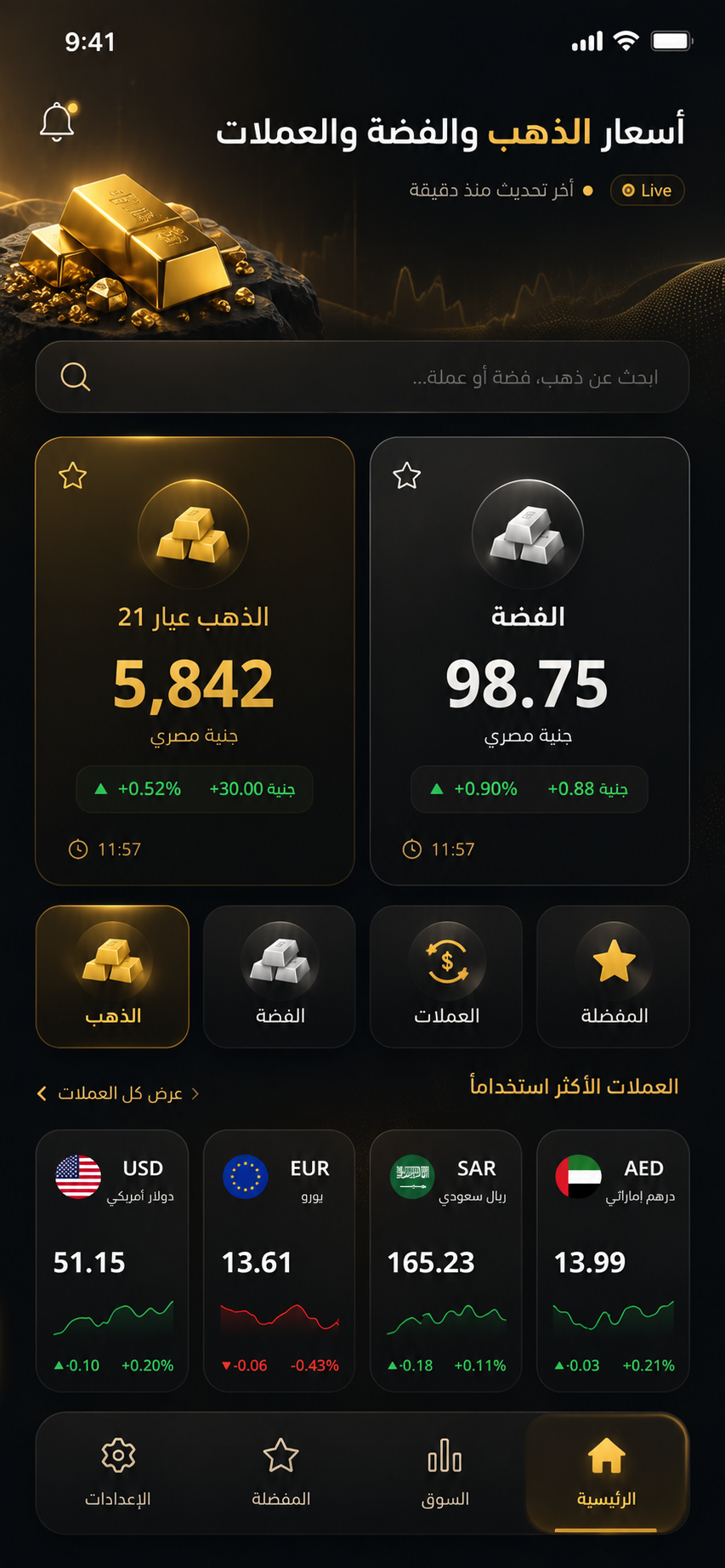 أسعار العملات والتحويل